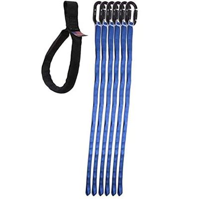 RNA Raider Speedline Climbing Kit - Professional Tree Climbing Equipment, 6 Pack with 7,000 lbf Strength, Includes Raider Oval Carabiners, 40-Inch Speedline Loops, Kong Fast Rubber (Blue)