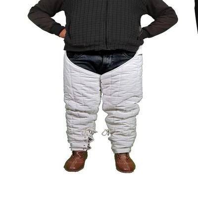 THE MEDIEVALS Medieval Lagging Thick Padded Chausses Leggings Under Gambeson Hauberk SCA Armor - White