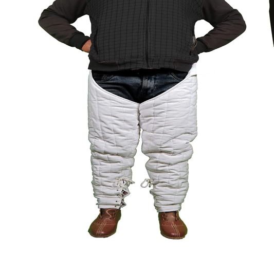 THE MEDIEVALS Medieval Lagging Thick Padded Chausses Leggings Under Gambeson Hauberk SCA Armor - White