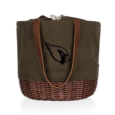 PICNIC TIME Arizona Cardinals Coronado Canvas and Willow Basket Tote
