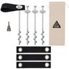 Trampoline Anchors High Wind Heavy Duty 12" Set of 4/6/8 with Straps, Drill Bit - Trampoline Anchor Kit - Trampoline Stakes Anchors High Wind - Ground Anchors - Trampoline Wind Stakes - Ground Stakes view 1