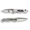 Coast Guard Folding Elite Tactical Knife - Great Gift for the Veteran in your Life - Veteran Owned Business - Coast Guard Knife Silver view 1