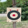 Large 2-Ring Painted Frameless Axe and Knife Throwing Target view 4