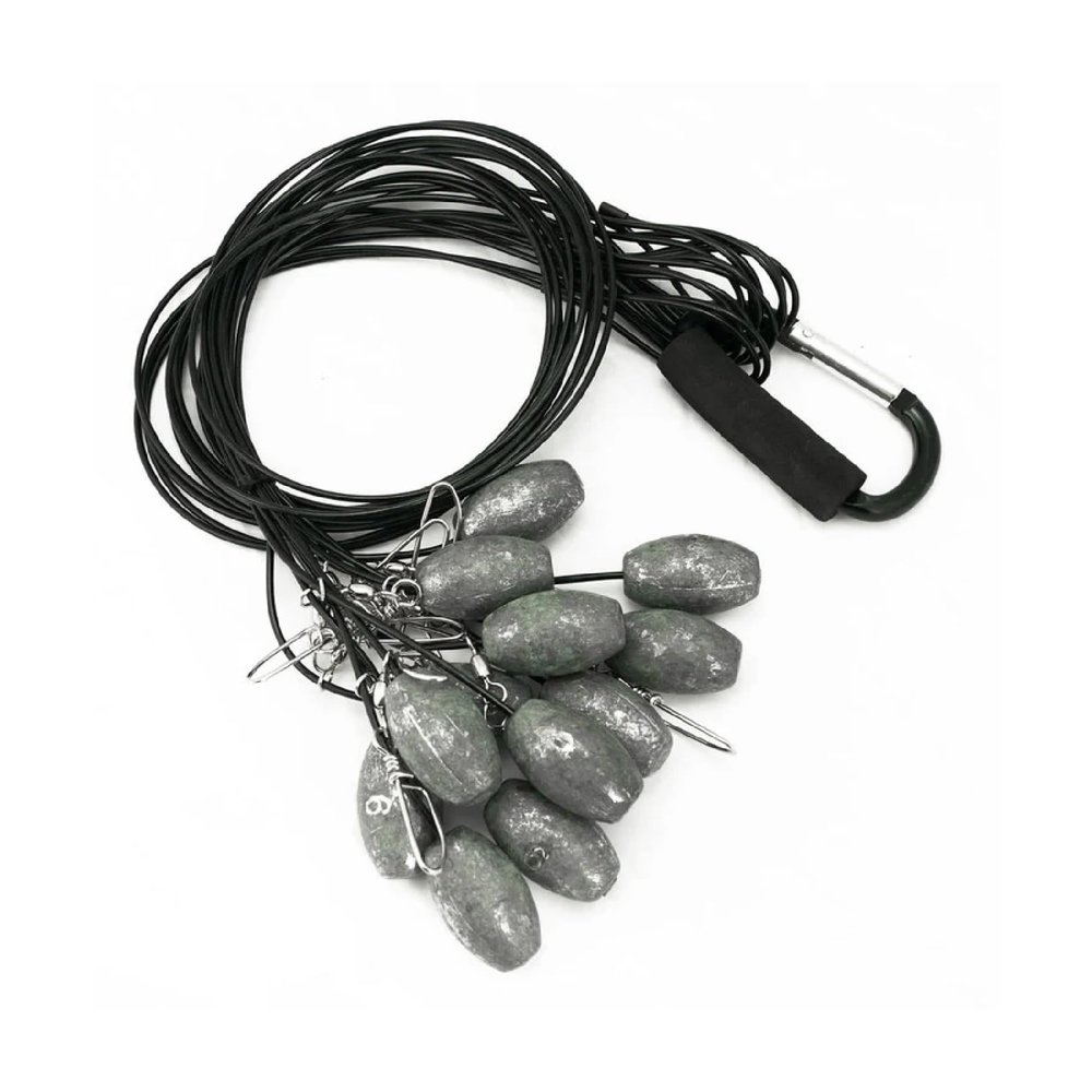 Avery GHG Powerline Quick-Rig Decoy Anchor System with Coated Steel Cable, Floating Carabiner & Duck Egg Weights for Waterfowl Hunting, 4oz-48