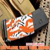 Pack of 3 White/Orange Tiger Stripes camouflage Premium Vinyl wrap (skin) DIY kit for 30/20/10 rounds 5.56/0.223 NATO magazine. Durable, waterproof, matte. Manufactured by DimOxy Designs. view 4
