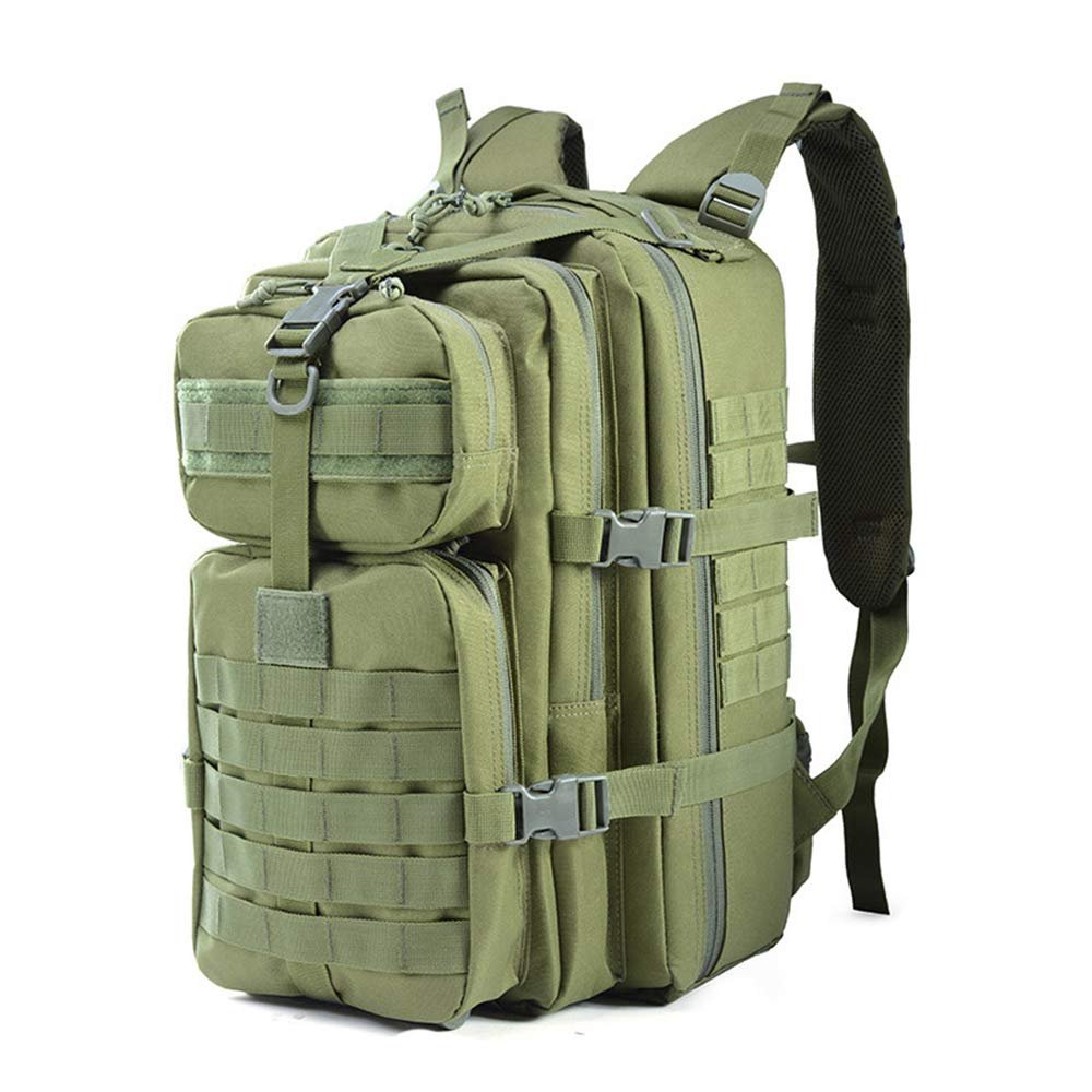 Outdoor Sports Pack Hiking Bag Tactical Rucksack Camo Knapsack Combat Camouflage Tactical Molle 40L Backpack - Green