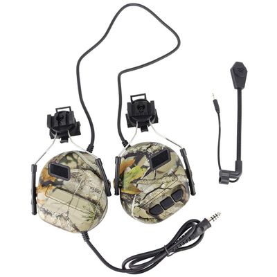 Outdoor Airsoft Shooting Combat Fast Helmet Wing Rail Side Rail Mount Tactical Headset - Tree with Noise Reduction Function