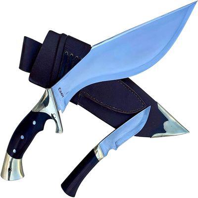 EGKH - 13 Inch Scourge EUK Kukri - Outdoor Hunting Khukuri Knife - Handmade Carbon Steel Blade in Nepal