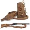 Leather Rifles Shell Holder .30-06 .45-70 .357, .410GA Buttstock with Hunting Cartridge Sling Straps Remington (Brown Set) view 1