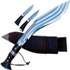 EGKH Full Tang Hand Forged Blade Kukri Knife - 12" 3 Fullers Farmer Bushcraft Working Khukuri in Nepal Zombie Apocalypse Chopper view 1