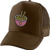 ALLNTRENDS Trucker Hat Noodles Embroidered Food Baseball Cap Adjustable Snapback (Brown) view 1