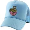 ALLNTRENDS Trucker Hat Noodles Embroidered Food Baseball Cap Adjustable Snapback (Sky Blue) view 1