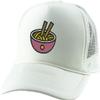 ALLNTRENDS Trucker Hat Noodles Embroidered Food Baseball Cap Adjustable Snapback (White) view 1