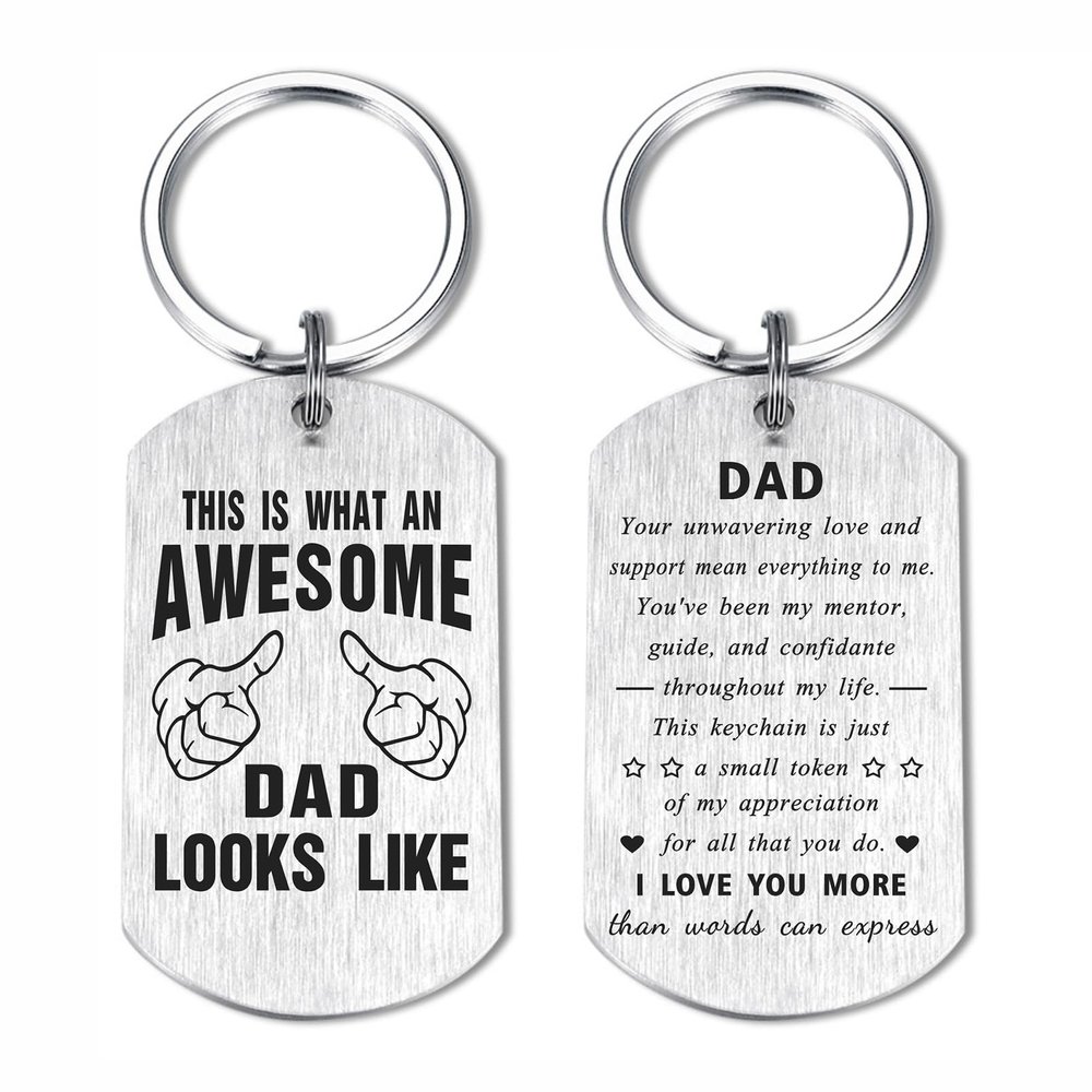 ABNTY Fathers Day Dad Gifts - Best Dad Ever Keychain - Daddy Keychain, Fathers Day Gift for Dad, Dad Birthday Christmas Gift