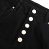 THUNDER STAR Women Mid Rise Ripped Stretchy Jeans Shorts Frayed Raw Hem Casual Denim Shorts Black#1 S view 4