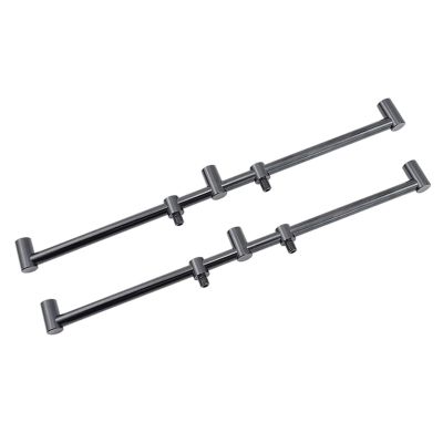 Carp Fishing Buzz Bars 20cm 30cm Fishing Rod Pod Holder Black Buzzer Bar for 2 Rods DaJiKan (Color : 2X BZ405)