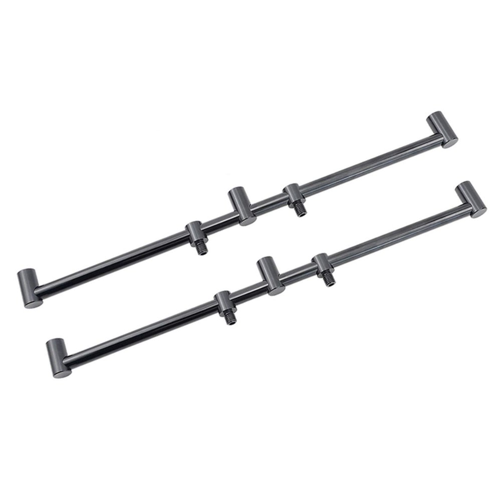 Carp Fishing Buzz Bars 20cm 30cm Fishing Rod Pod Holder Black Buzzer Bar for 2 Rods DaJiKan (Color : 2X BZ405)