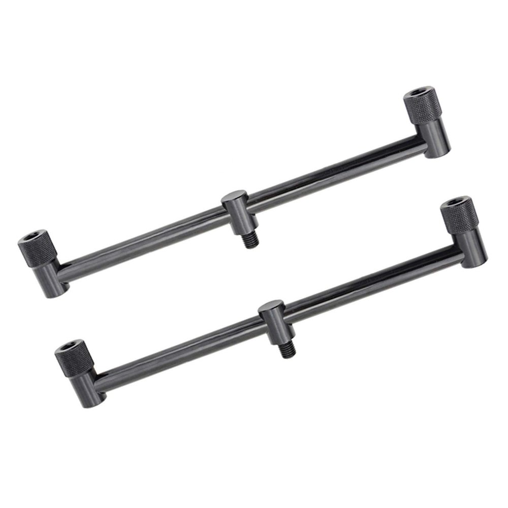 Carp Fishing Buzz Bars 20cm 30cm Fishing Rod Pod Holder Black Buzzer Bar for 2 Rods DaJiKan (Color : 2X BZG257)