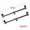 Carp Fishing Buzz Bars 20cm 30cm Fishing Rod Pod Holder Black Buzzer Bar for 2 Rods DaJiKan (Color : 2X BZG257) view 2