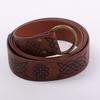 BLESSUME Medieval Reenactment Viking Battle Knight Belt PU Leather (Dark Brown 2) view 4