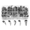 80pcs/Box Size1-10# Fishing Rod Guide Tip Repair Kit Set DIY Eye Rings Stainless Steel Frames Ceramics TS Line Guide Ring DaJiKan view 1