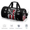 FunnyStar Firefighter American Flag Thin Red Line Fireman Gym Bag for Women and Men Travel Duffel Bag for Sports Print Gymbag view 2