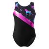 Hedmy Girl's One Piece Sports Swimsuit Swimwear Summer Beach Swimming Costume Kids Cross Back Bathing Suit Black Horse 14 Years view 1