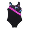 Hedmy Girl's One Piece Sports Swimsuit Swimwear Summer Beach Swimming Costume Kids Cross Back Bathing Suit Black Horse 14 Years view 3