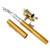 Portable Pocket Telescopic Mini Fishing Pole Pen Shape Folded Fishing Rod with Reel Wheel DaJiKan (Color : Yellow) view 1
