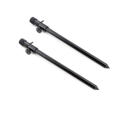 Carp Fishing Buzz Bars 20cm 30cm Fishing Rod Pod Holder Black Buzzer Bar for 2 Rods DaJiKan (Color : 2X BK325)