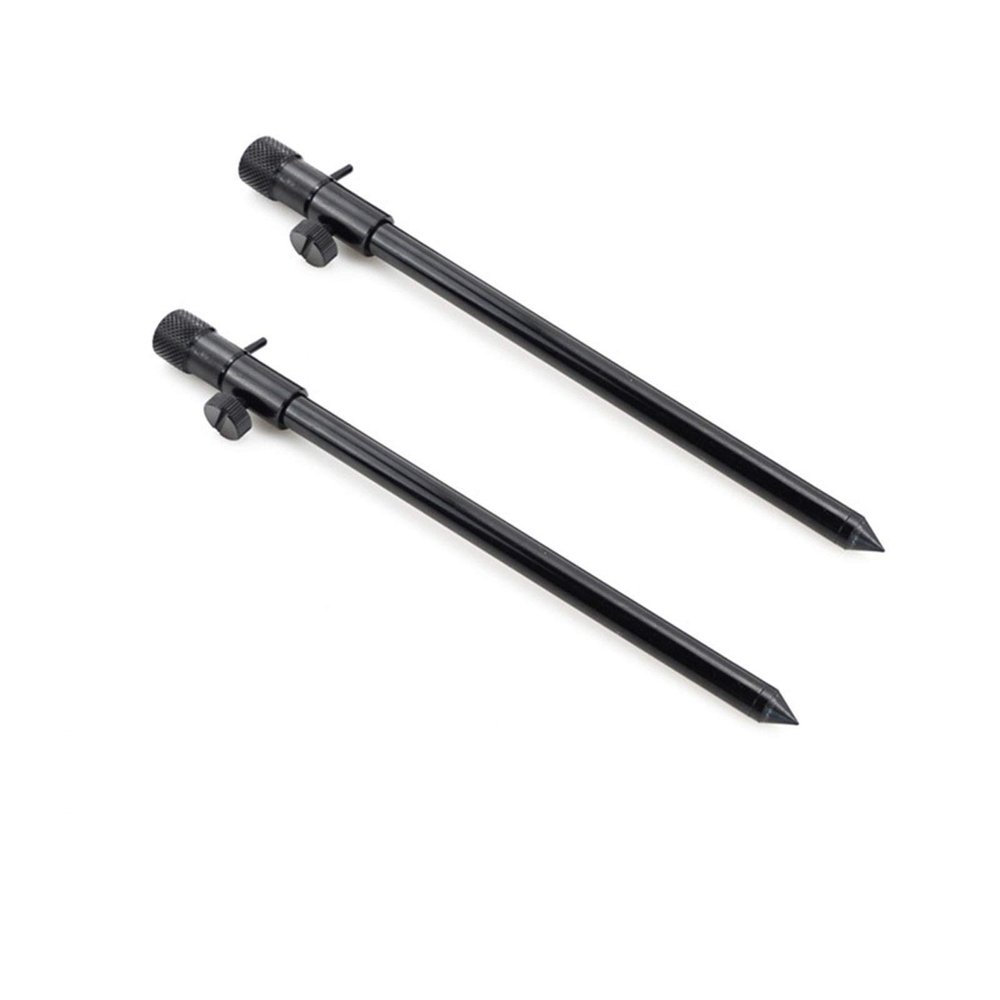 Carp Fishing Buzz Bars 20cm 30cm Fishing Rod Pod Holder Black Buzzer Bar for 2 Rods DaJiKan (Color : 2X BK325)