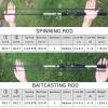 2/3 Sections Carbon Fiber Spinning/Casting Fishing Rod Ultralight Weight Fishing Pole Travel Rod Fishing DaJiKan (Color : 3 Section Spinning) view 2