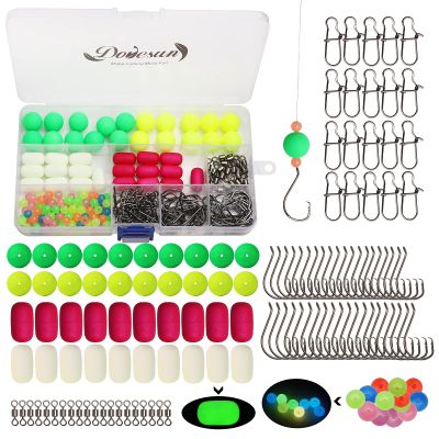 Dovesun 220Pcs Pompano Rig Floats Kit for Surf Fishing Pompano Rig Floats with Bobbers, Beads, Hooks, Other Accessories