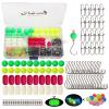 Dovesun 220Pcs Pompano Rig Floats Kit for Surf Fishing Pompano Rig Floats with Bobbers, Beads, Hooks, Other Accessories view 1