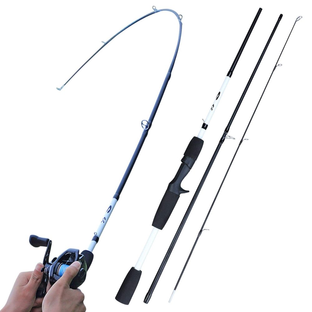 2/3 Sections Carbon Fiber Spinning/Casting Fishing Rod Ultralight Weight Fishing Pole Travel Rod Fishing DaJiKan (Color : 3 Section Casting)