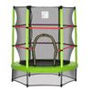 Outsunny 5FT Trampoline for Kids, 55" Mini Indoor Outdoor Toddler Trampoline Toy with Enclosure Net, Springless Design, Safety Pad and Steel Frame, Gift for Boys Girls 3 to 6 Years Green view 1