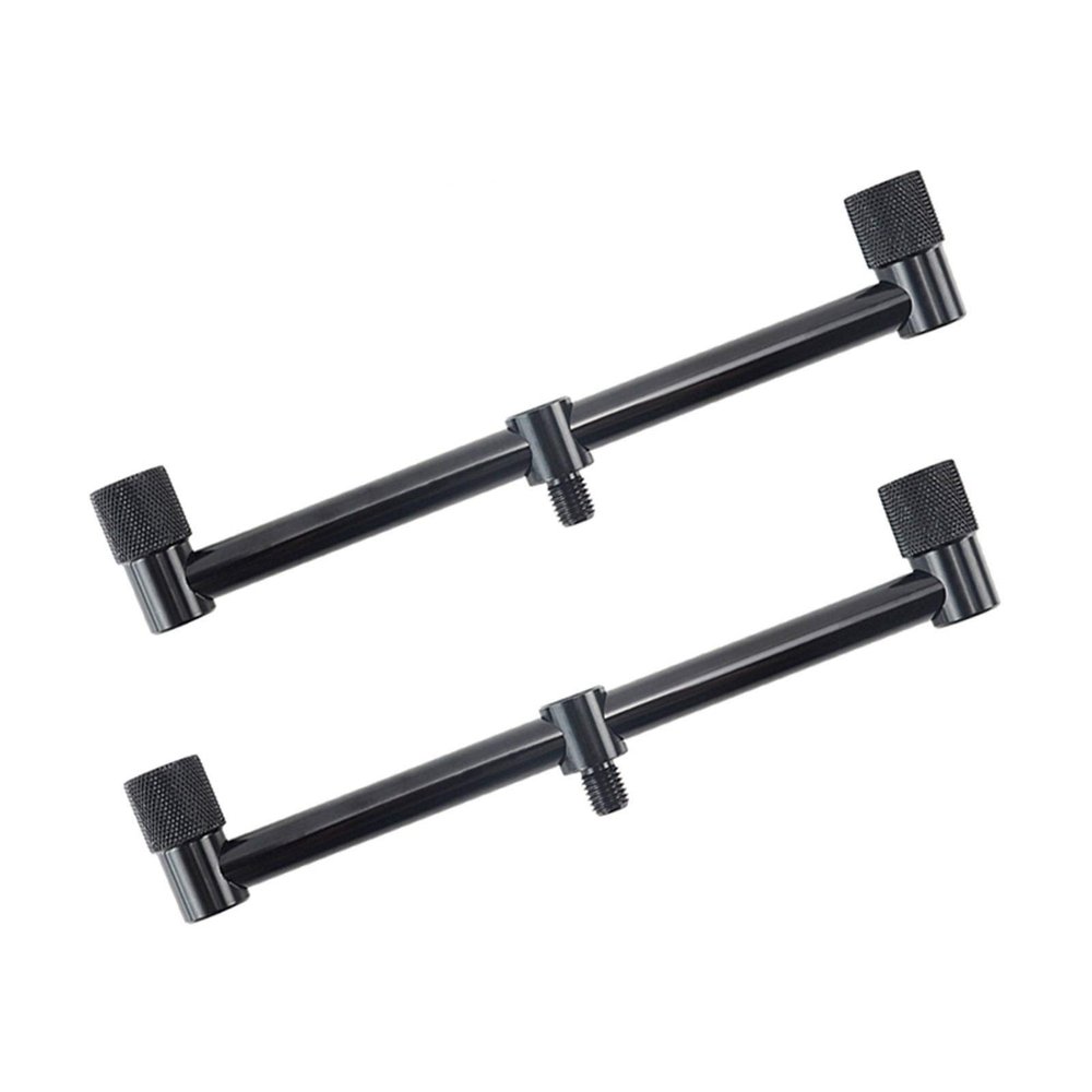 Carp Fishing Buzz Bars 20cm 30cm Fishing Rod Pod Holder Black Buzzer Bar for 2 Rods DaJiKan (Color : 2X BZ201)