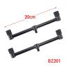 Carp Fishing Buzz Bars 20cm 30cm Fishing Rod Pod Holder Black Buzzer Bar for 2 Rods DaJiKan (Color : 2X BZ201) view 2