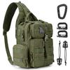 G4Free Large Tactical EDC Sling Bag Backpack, Military Molle Bag Single Strap Shoulder Backpack for Men (New Army Green) view 1