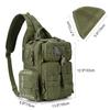 G4Free Large Tactical EDC Sling Bag Backpack, Military Molle Bag Single Strap Shoulder Backpack for Men (New Army Green) view 3