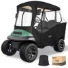 10L0L Golf Cart Driving Enclosures 2 Passenger for Club Car DS & Precedent, 4-Sided Clear Window and Oxford Cloth, Snow Golf Cart Rain Covers All Weather Waterproof Windproof view 1