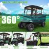 10L0L Golf Cart Driving Enclosures 2 Passenger for Club Car DS & Precedent, 4-Sided Clear Window and Oxford Cloth, Snow Golf Cart Rain Covers All Weather Waterproof Windproof view 3