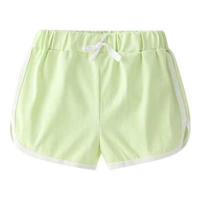 Moily Toddler Kids Girls Boys Cotton Sports Shorts Athletic Drawstring Short Pants Summer Workout Outfits Light Green 2-3 Years