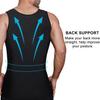 Mens Slimming Compression Shirt, Body Shaper Workout Tank Top, Gynecomastia Tummy Control Undershirts - Change in Seconds view 4