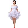 COSDREAMER Women Gothic Steampunk Dress Victorian Ruffled High Low Dress (Small, White) view 1