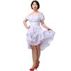 COSDREAMER Women Gothic Steampunk Dress Victorian Ruffled High Low Dress (Small, White) view 4