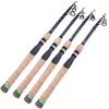 1.8M-2.4M Protable Telescopic Fishing Rod Cork Handle Spinning Fishing Rod Carbon Fiber Travel Fishing Rod Tackle DaJiKan (Color : White, Length : 2.4 m) view 1