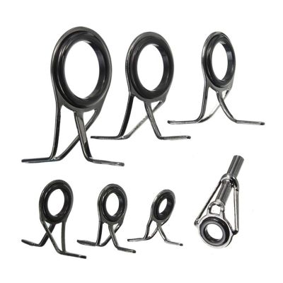 7Pcs Multiple Sizes Sea Fishing Rod Guide Rings 0.5/0.6/0.8/1.1/1.4/1.8cm Diameter Rock Fishing Rod Guides Ring Repair DaJiKan