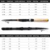 1.8m 2.1m 2.4m 2.7m 3.0m Carbon Fiber Telescopic Fishing Rod Portable Spinning Rod and Spinning Reels DaJiKan (Color : White, Length : 1.8 m) view 2