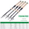 1.8M-2.4M Protable Telescopic Fishing Rod Cork Handle Spinning Fishing Rod Carbon Fiber Travel Fishing Rod Tackle DaJiKan (Color : Burgundy, Length : 2.1 m) view 2